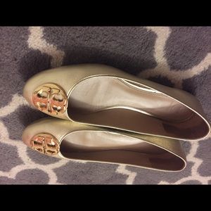 Gold Tory Burch flats